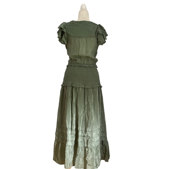 SEA New York Cecile Short Sleeve Smocked Dress in Jade NWOT - Picture 4 of 5